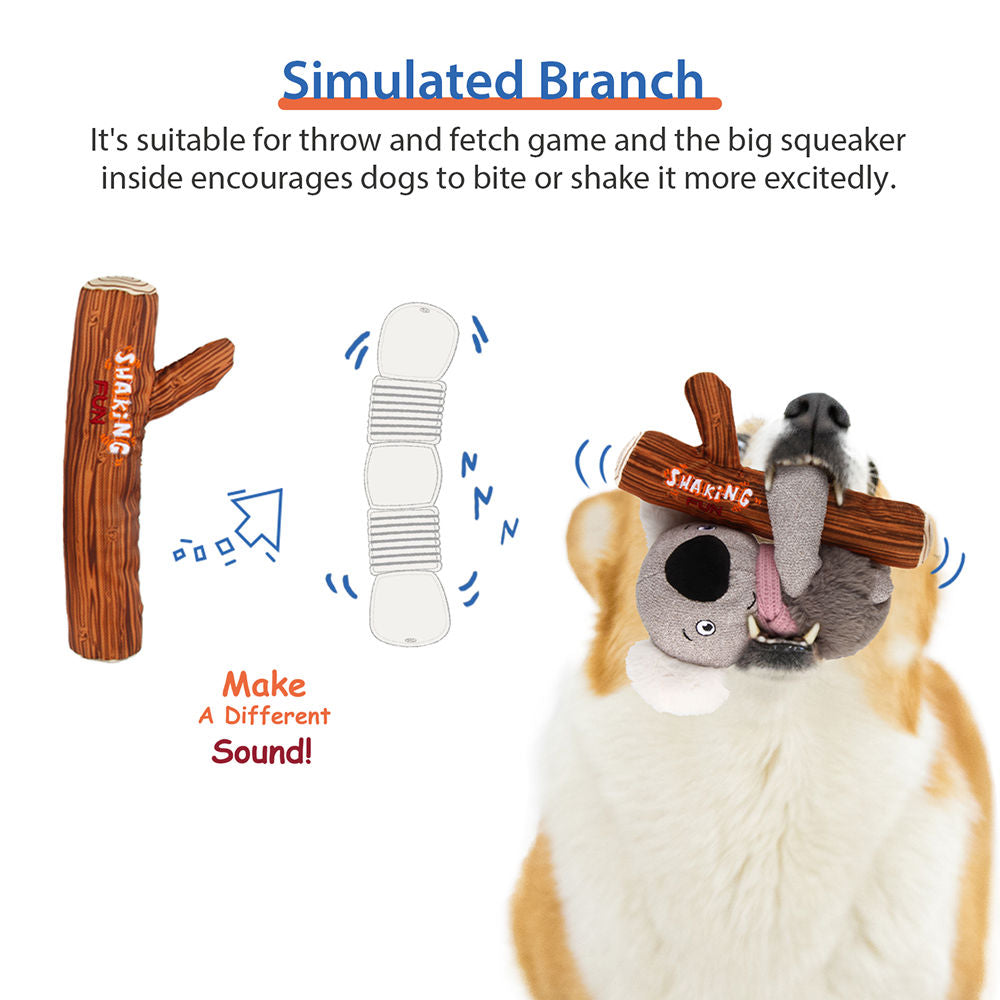 GiGwi Shaking Fun Raccoon Toy for Dogs — back view