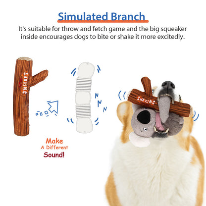GiGwi Shaking Fun Raccoon Toy for Dogs — back view