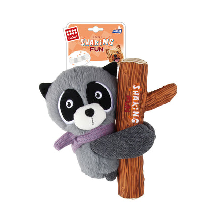 GiGwi Shaking Fun Raccoon Toy for Dogs — detail shot