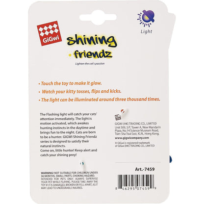 GiGwi Shinning Friends Firefly with LED light and Catnip inside Toy for Cats — back view