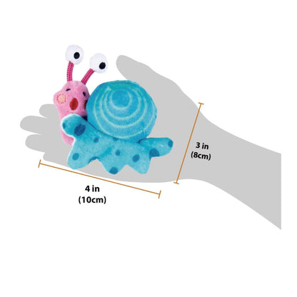 GiGwi Shinning Friends Snail with LED light and Catnip inside Toy for Cats — side view