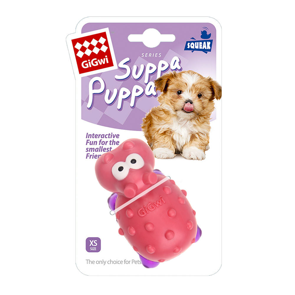 GiGwi Suppa Puppa Baby Hippo Toy for Dogs — side view