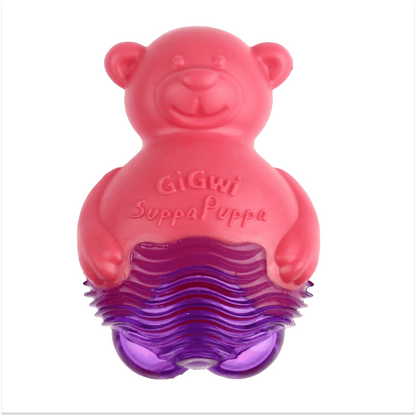 Gigwi Suppa Puppa Bear Toy For Dogs Pink Purple