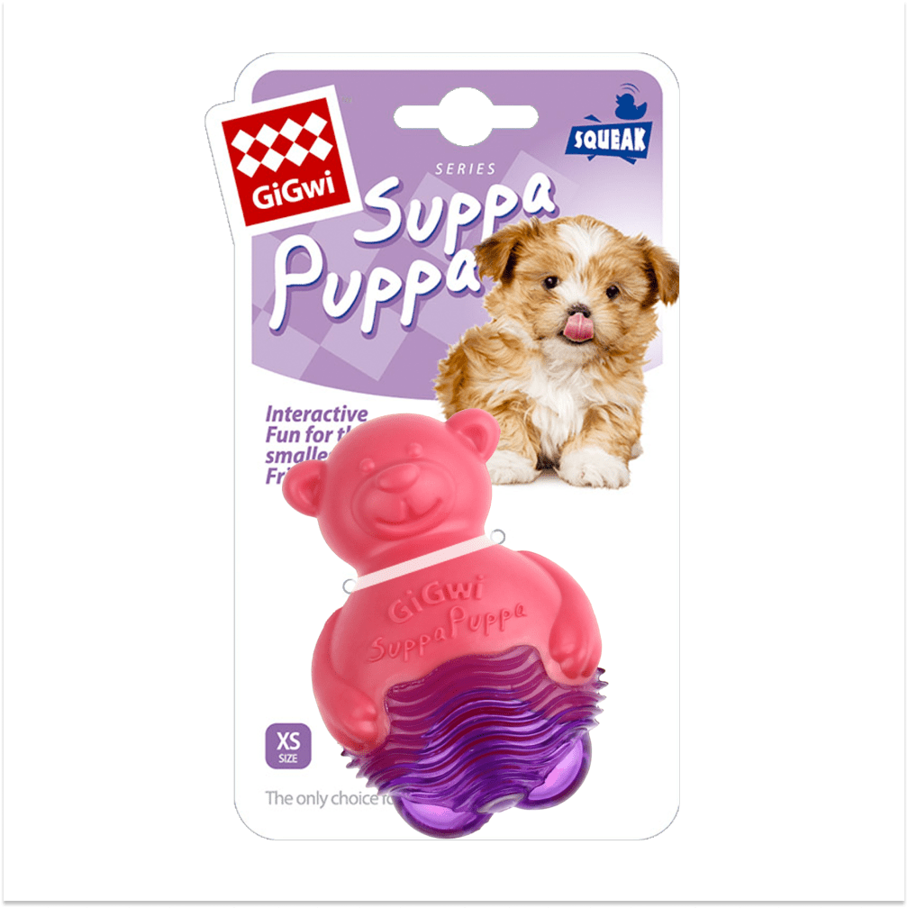 GiGwi Suppa Puppa Bear Toy for Dogs — back view