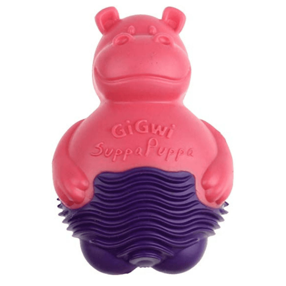 Gigwi Suppa Puppa Hippo Toy For Dogs Pink Purple