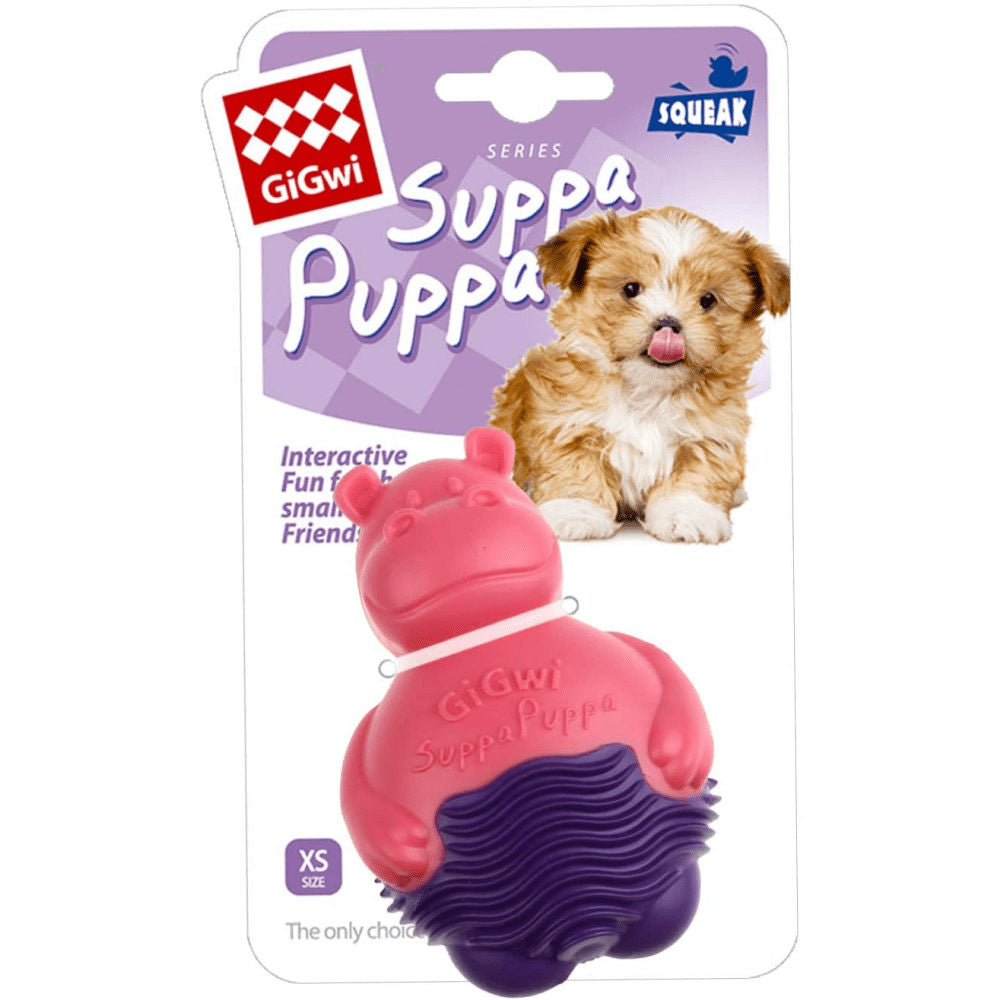 GiGwi Suppa Puppa Hippo Toy for Dogs — back view