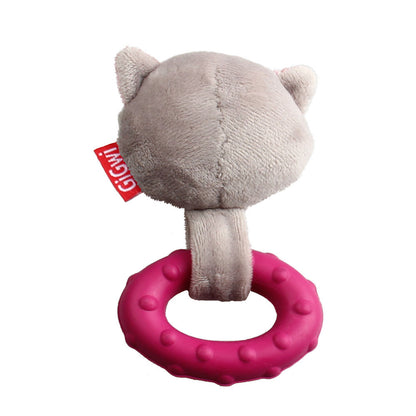 GiGwi Suppa Puppa Ring Raccoon Toy for Dogs — detail shot