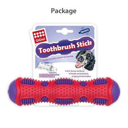 GiGwi Toothbrush Stick with Crackle Toy for Dogs — back view