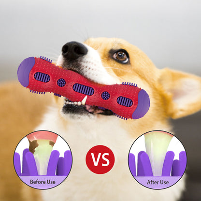 GiGwi Toothbrush Stick with Crackle Toy for Dogs — detail shot