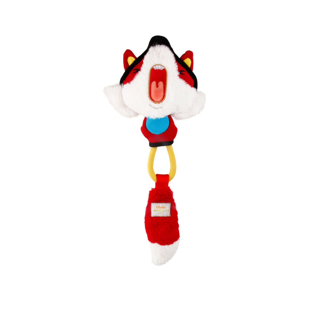 GiGwi Tug Hercules Fox Toy for Dogs — back view