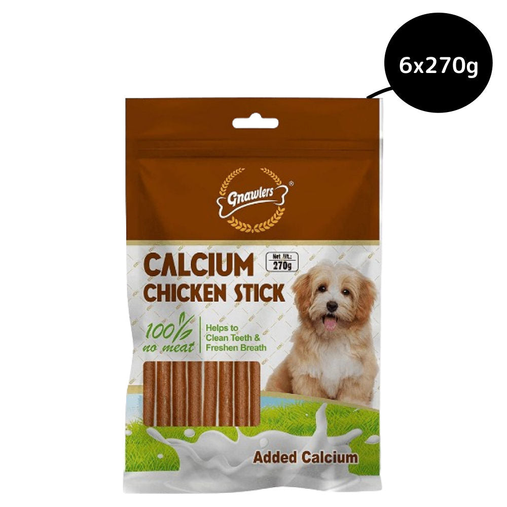 Gnawlers Calcium Chicken Stick Dog Treat — back view