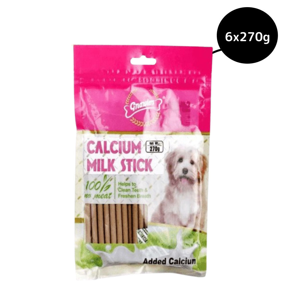 Gnawlers Calcium Milk Stick Dog Treat — back view