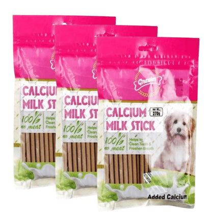 Gnawlers Calcium Milk Stick Dog Treat — detail shot