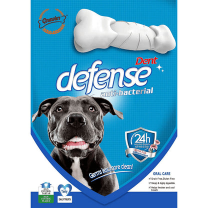 Gnawlers Defense Dent Dental Care Chew Bones For Dogs — back view