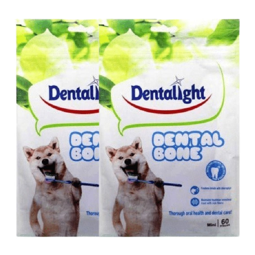 Gnawlers Dentalight Dental Bone Dog Treats — back view