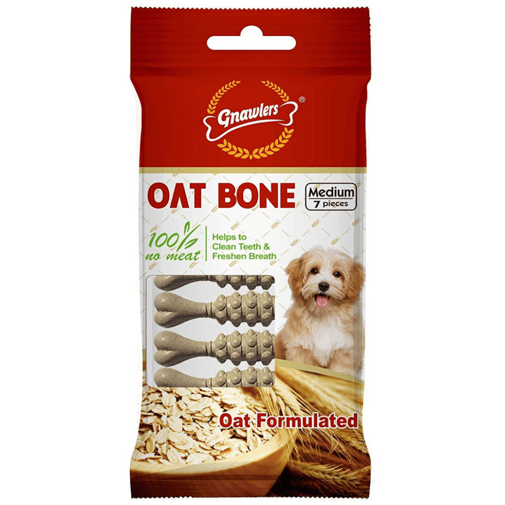 Gnawlers Oat Bone Dog Treats — side view
