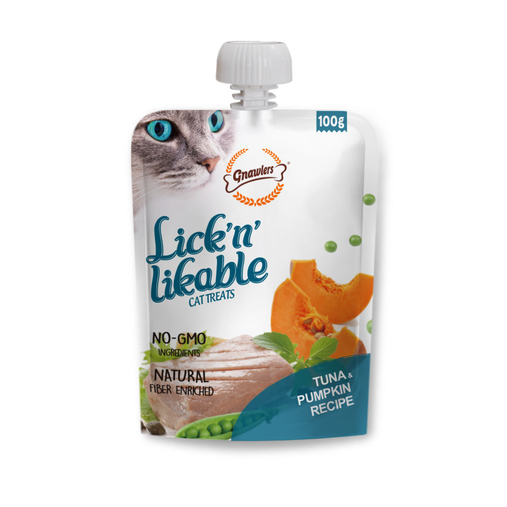 Gnawlers Lick N Likable Cat Treats Tuna Pumpkin