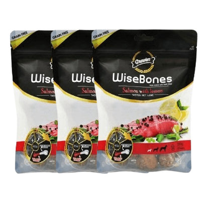 Gnawlers WiseBones Salmon with Lemon Dog Treats — side view