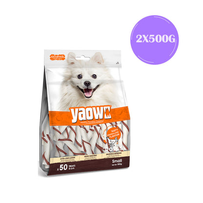 Gnawlers Yaowo Stick Roll Dog Treats — detail shot