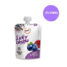 Gnawlers Lick N Lickable Cat Treats Yogurt Blueberry - Image 2