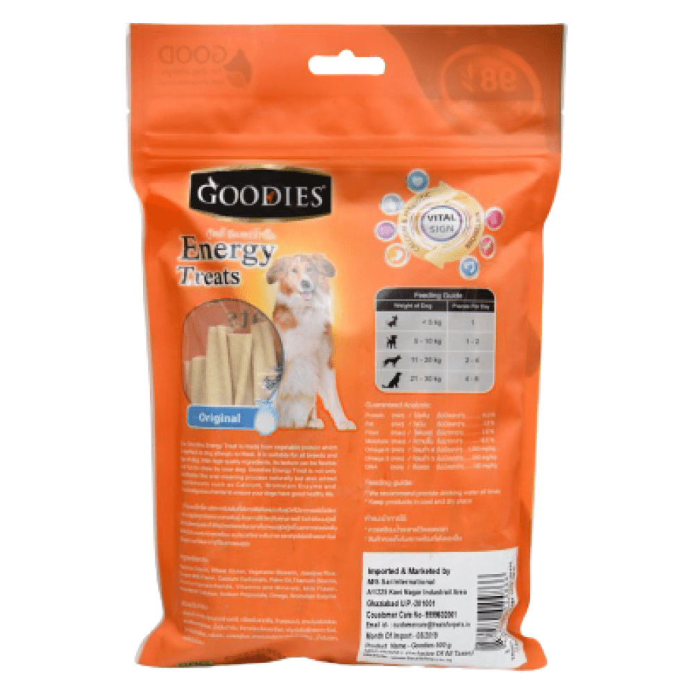 Goodies Energy Treats Calcium Flavoured Dog Treats — side view