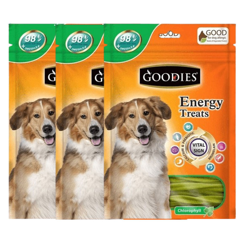 Goodies Energy Treats Chlorophyll Flavoured Dog Treats — side view