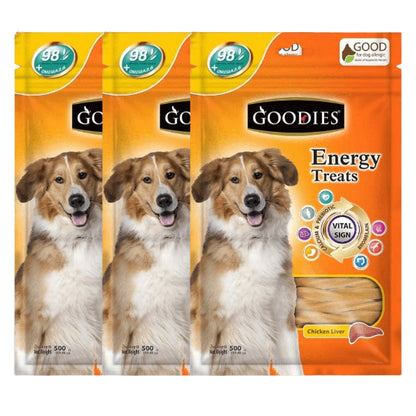 Goodies Energy Treats Liver Flavoured Dog Treats — back view