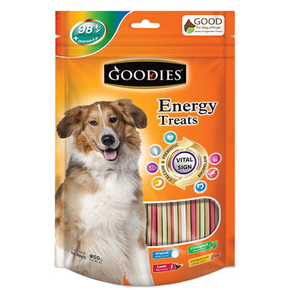 Goodies Energy Treats Mixed Flavour Stick Dog Treats — back view