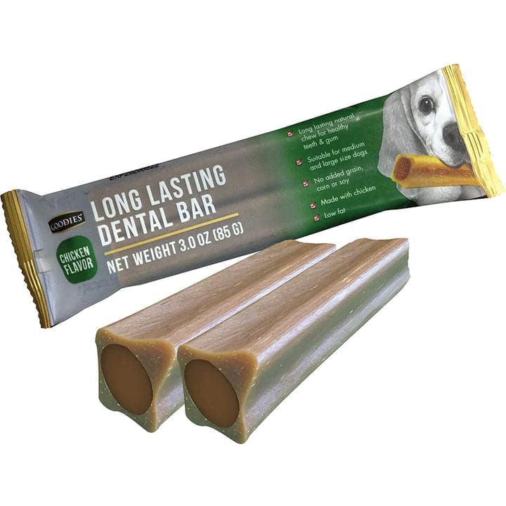 Goodies Long Lasting Dental Bar Chicken Dog Treats — side view