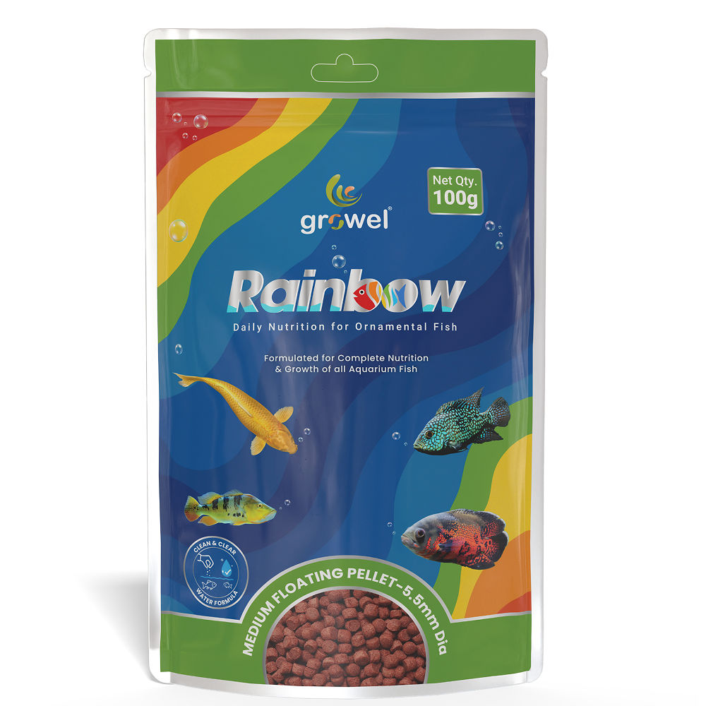 Growel Rainbow Medium 5 5Mm Floating Pellet For Fish