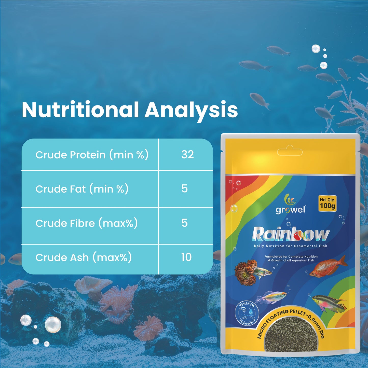 Growel Rainbow Micro 0 9Mm Floating Pellet For Fish - Image 4