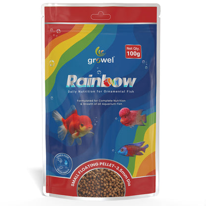Growel Rainbow Small 3 5Mm Floating Pellet For Fish