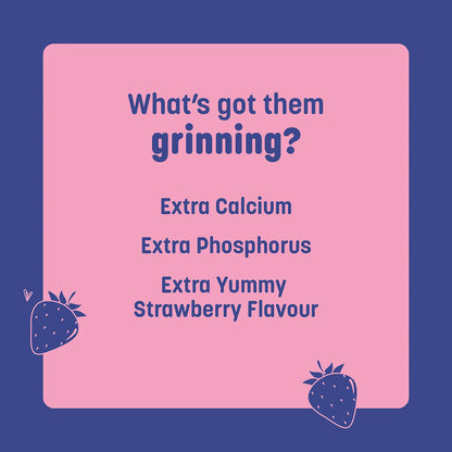 HUFT Gluten Free Bite Sized Calcium Strawberry Bone Chew Dog Treats — detail shot