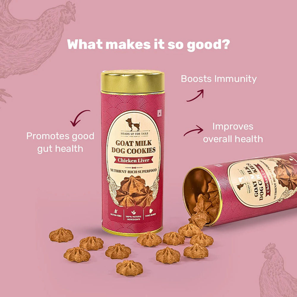 HUFT Gluten Free Goat Milk & Chicken Liver Cookie Dog Treats — back view