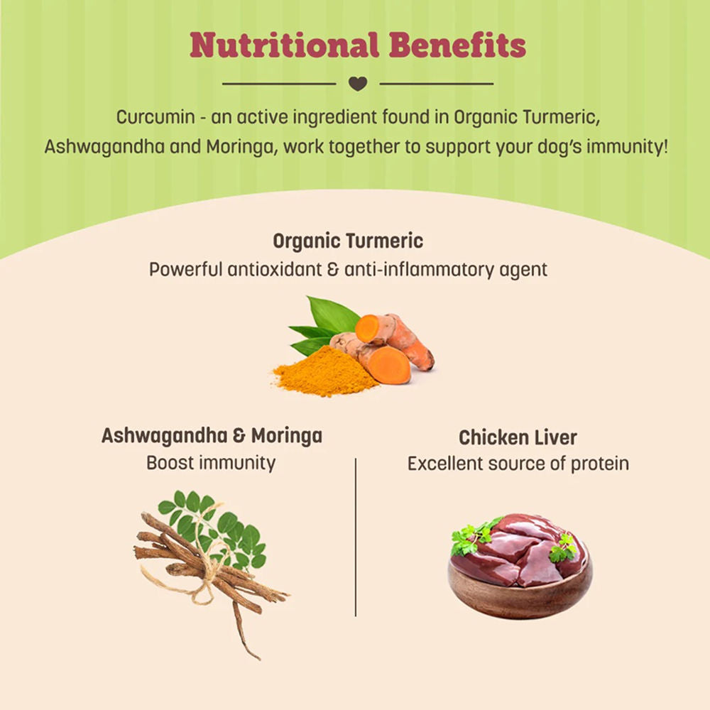 Huft Gluten Free Nutri Chicken Liver Recipe Immunity Support Dog Treats - Image 3