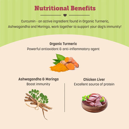 Huft Gluten Free Nutri Chicken Liver Recipe Immunity Support Dog Treats - Image 3