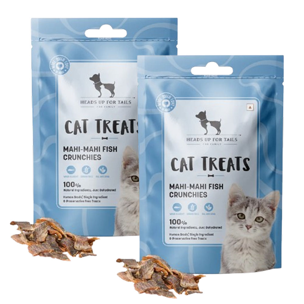 HUFT Mahi Mahi Fish Crunchies Chew Cat Treats — detail shot