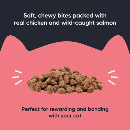 HUFT Meowsi Salmon & Chicken Soft Cat Treats — side view