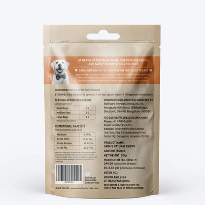 Huft Saras Dehydrated Chicken Neck Feet Dog Treats - Image 3