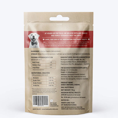Huft Saras Dehydrated Chicken Neck Jerky Dog Treats - Image 4