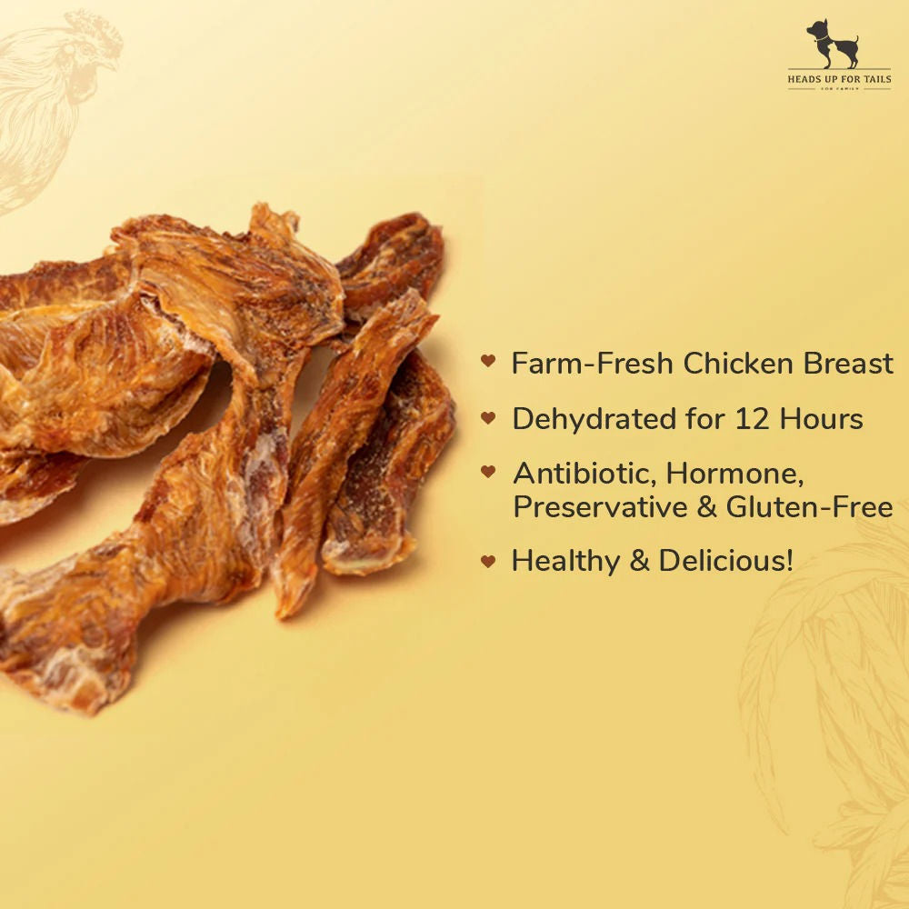 HUFT Sara's Doggie Chicken Jerky Dog Treats — back view