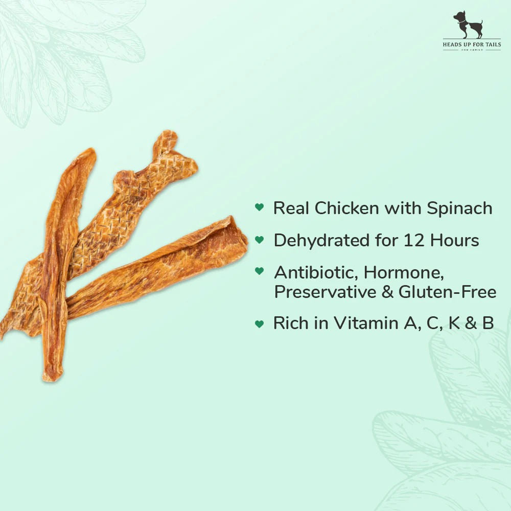 Huft Saras Doggie Grain Free Chicken With Spinach Jerky Dog Treats - Image 3