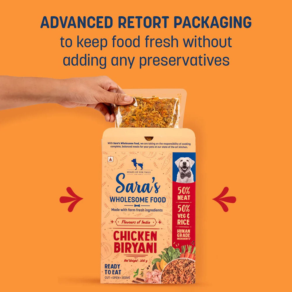 HUFT Sara's Wholesome Flavours Of India Chicken Biryani Dog Wet Food — back view