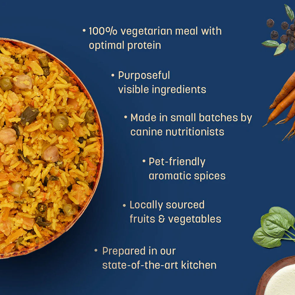 HUFT Sara's Wholesome Flavours Of India Vegetable Biryani Dog Wet Food — side view