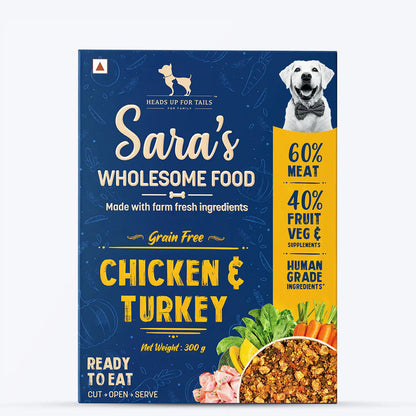 Huft Saras Wholesome Grain Free Chicken Turkey Dog Wet Food