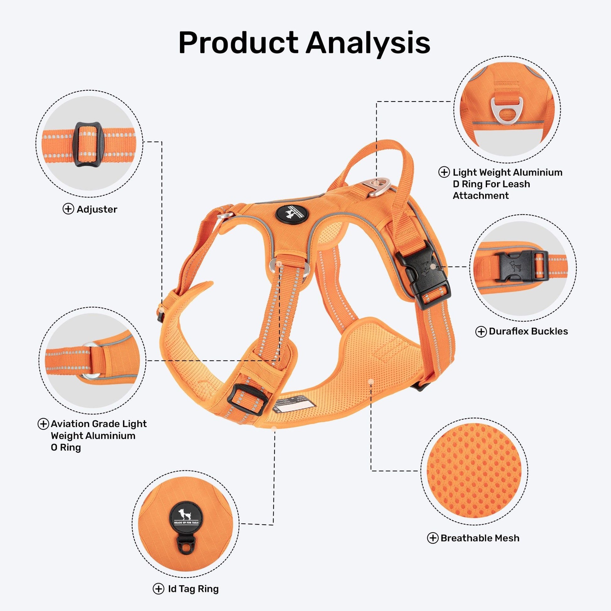 HUFT Xplorers Harness for Dogs — detail shot