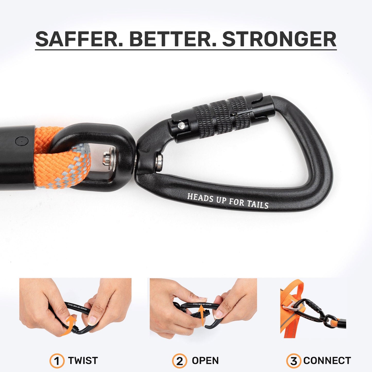 HUFT Xplorers Rope Leash for Dogs — back view