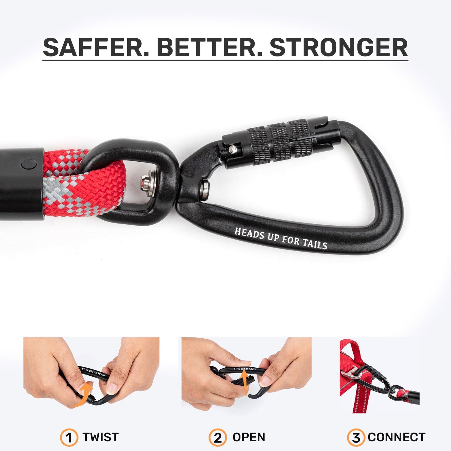 HUFT Xplorers Rope Leash for Dogs — back view