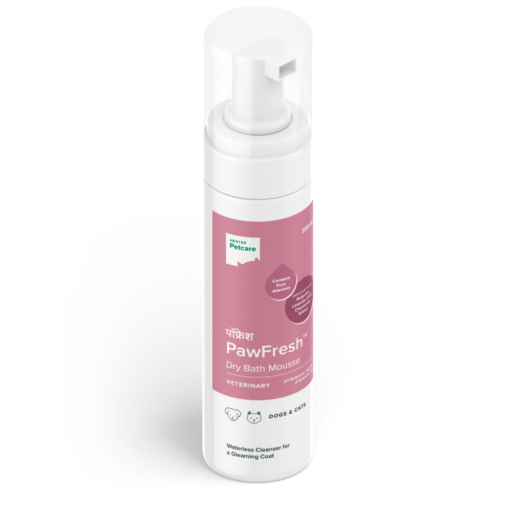 Hester Pawfresh Dry Bath Mousse 190Ml For Dogs And Cats