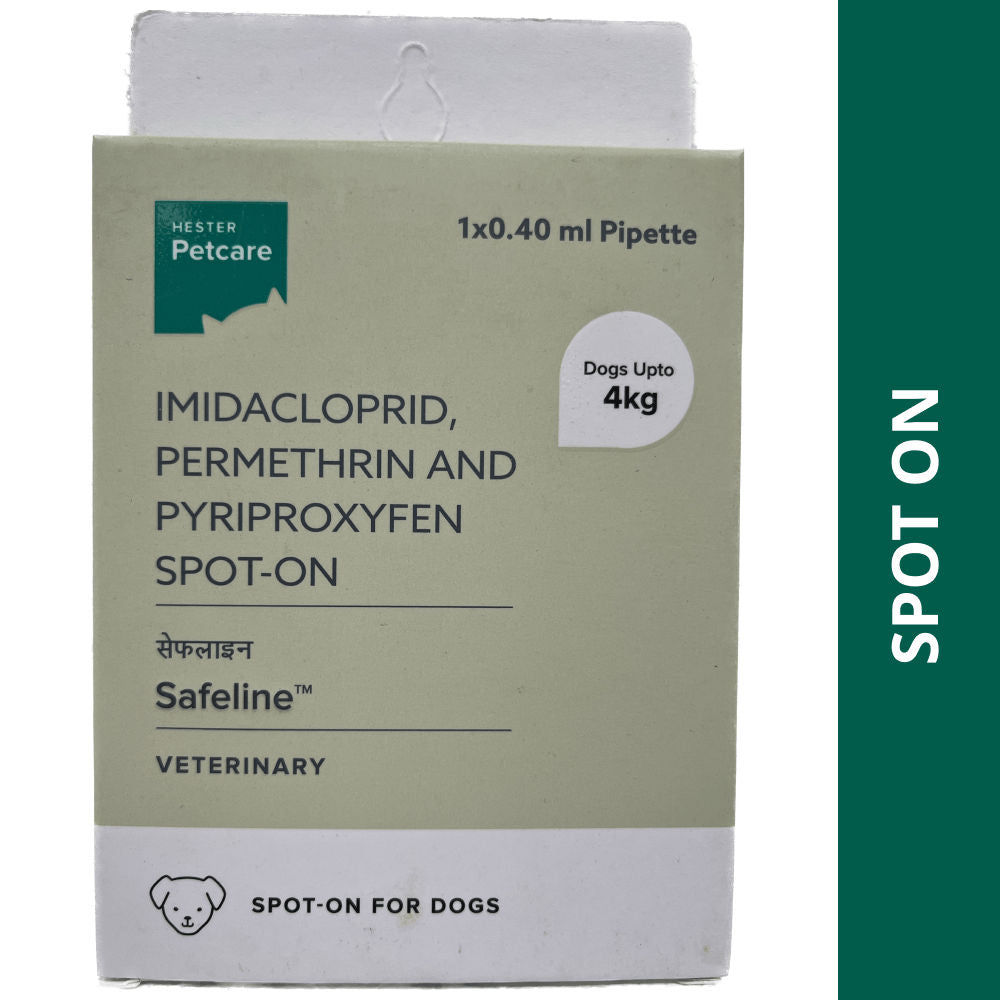 Hester Safeline (Imidacloprid) Tick and Flea Control Spot On for Dogs — side view